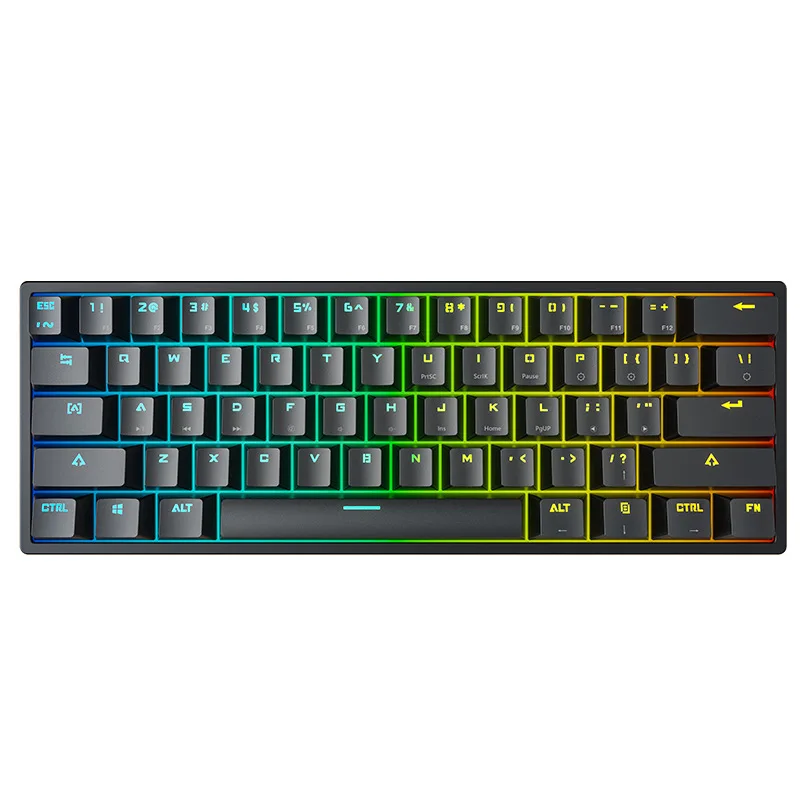 61Keys RGB Backling Gaming Keyboard Colorful Mechanical Custom Gaming Keyboard For Desktop