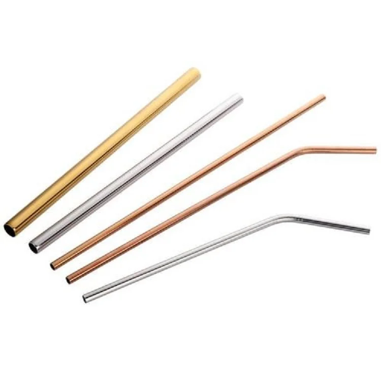 
Manufacturer Sale Stainless Steel Metal Straws For Fruit Juice Drinking 