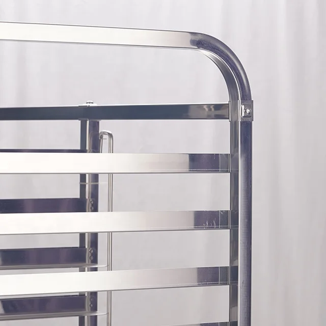 
Kitchen Restaurant Stainless Steel Ovens Bakery Movable Serving Baking Tray Rack Trolley For Food 