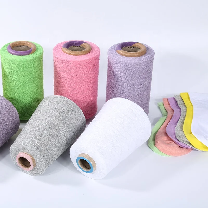 Черная переработанная/регенерированная хлопчатобумажная пряжа для носков GRS NE20/1