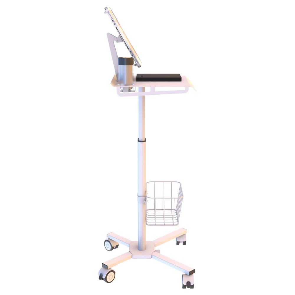 Mobile stand for tablet pc laptop and monitor cart vesa mobile workstation for hospital clinic