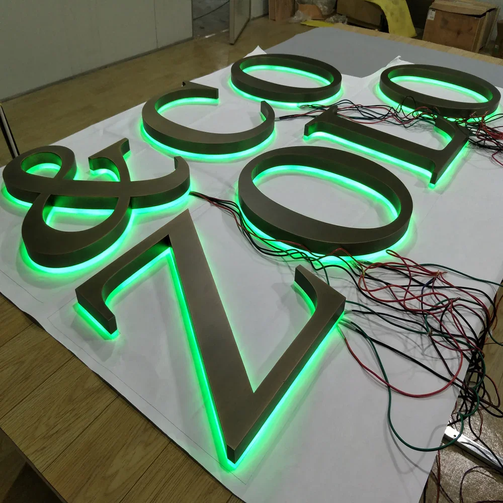 2024 New arrival design channel letter sign LED acrylic back lit sign for business signs logo outdoor
