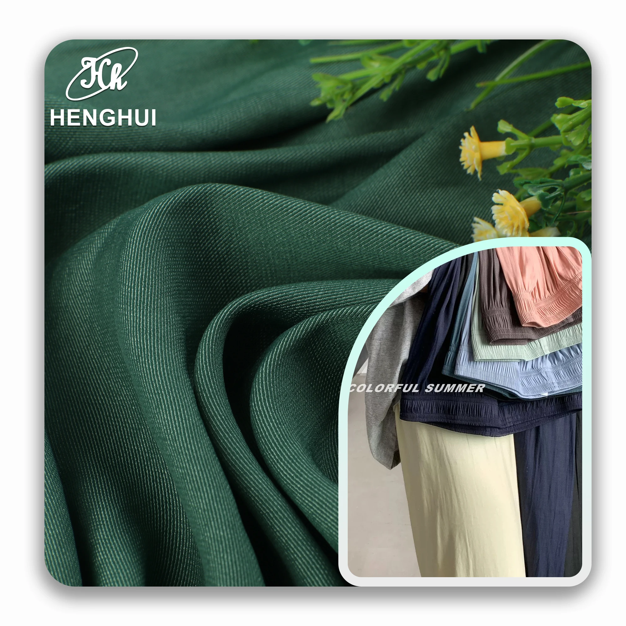 Microfiber Sea-island filament 100% polyester 86GSM woven twill Fabric Breathable clothing Textiles For casual pants dress