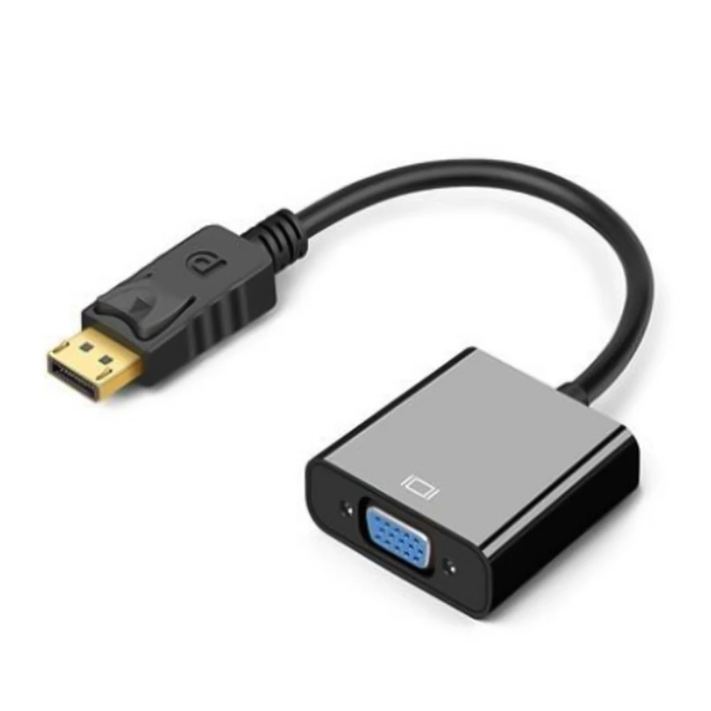 Позолоченные 1080P разъем для подключения дисплея к vga 15PIN Женский адаптер конвертер кабель displayport DP to vga конвертер