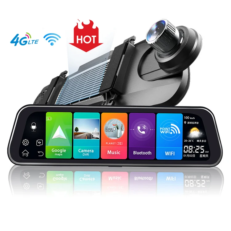  Автомобильный видеорегистратор EGO 10 дюймов android 8 1 gps-навигатор Wi-Fi камера с двумя объективами зеркало заднего вида