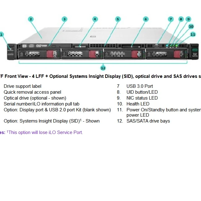 HPE DL360 Gen10 плюс 4 LFF NC CTO служить P28947-B21 1U стоечный сервер 3rd поколения Intel® Xeon