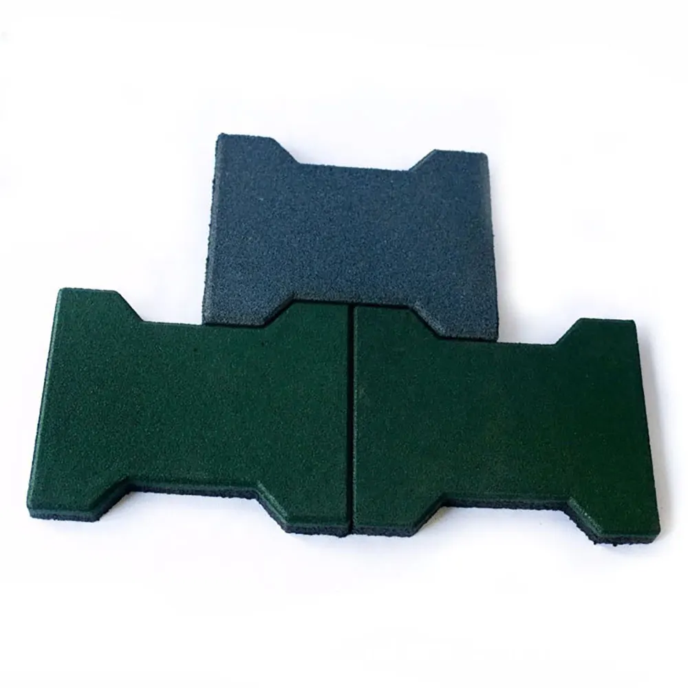 Sanhong Bespoke Fire Resistant Anti Slip Rubber Paving Bricks Durable Epdm Rubber Flooring Bricks Rubber Pavers
