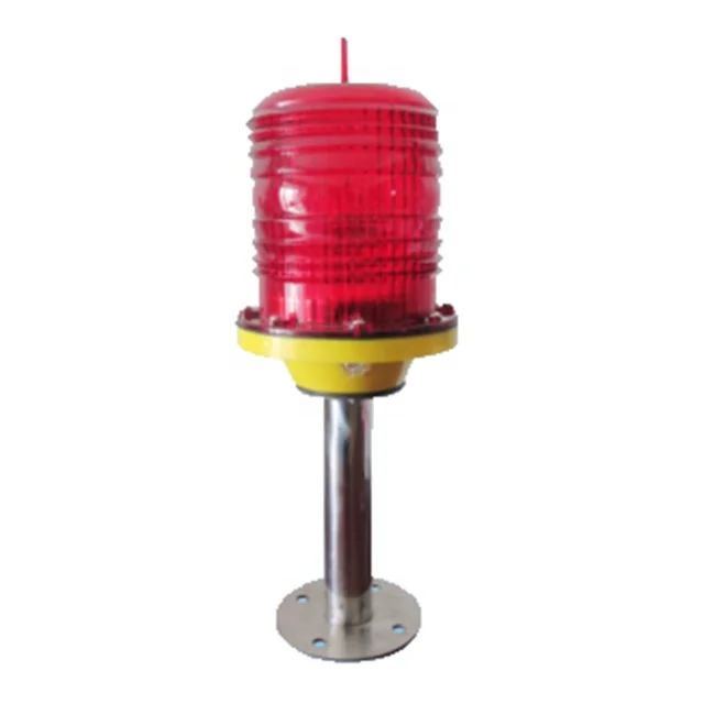 Long Pole Type Aviation Obstruction Light AC 220v White Red IP65 LED  Warning Safety Aviation Obstacle Light for Buildings