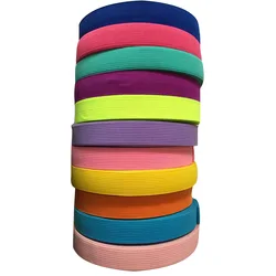 Competitive Price High Tenacity Nylon/Polyester Knitted Elastic Band Soft Fabric Knit Webbing Tape For Garment Accessories