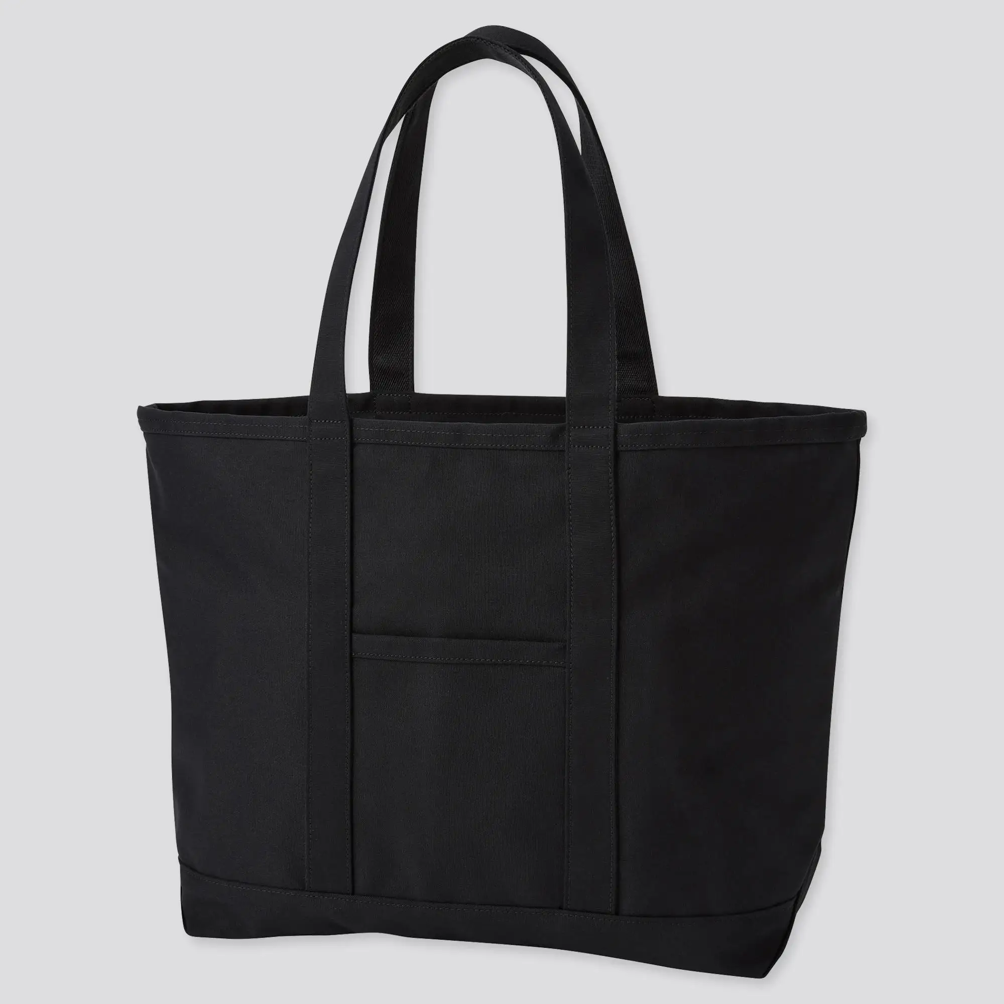 Daily Essentials Top Zipper Closure Canvas Tote Bag with an External Pocket