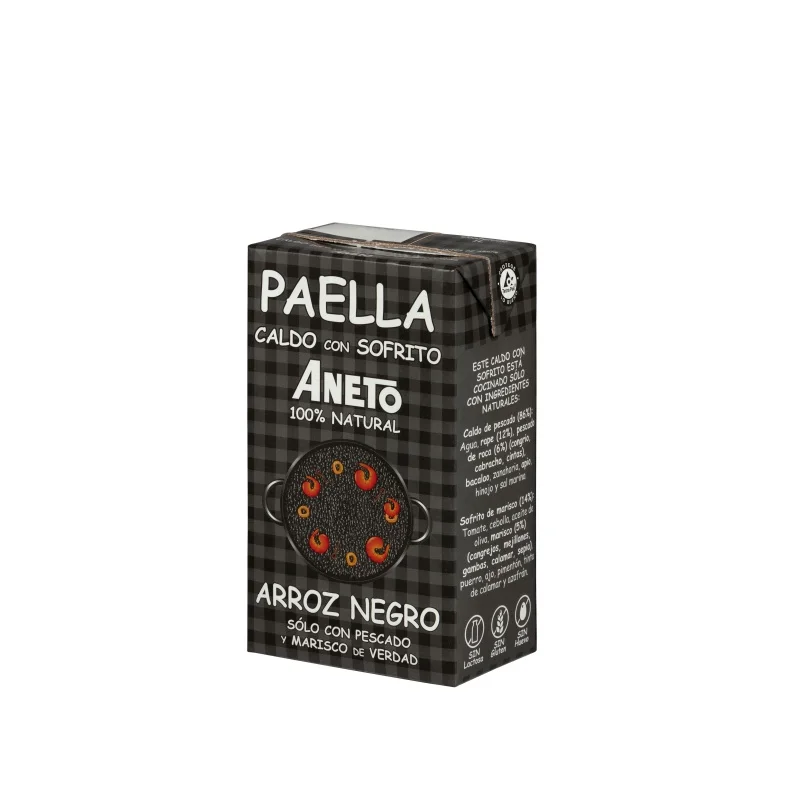 Хорошая цена 6x1 л питательные чистые ингредиенты Органическая здоровая кулинарная основа для паэльи с чернилами кальмара