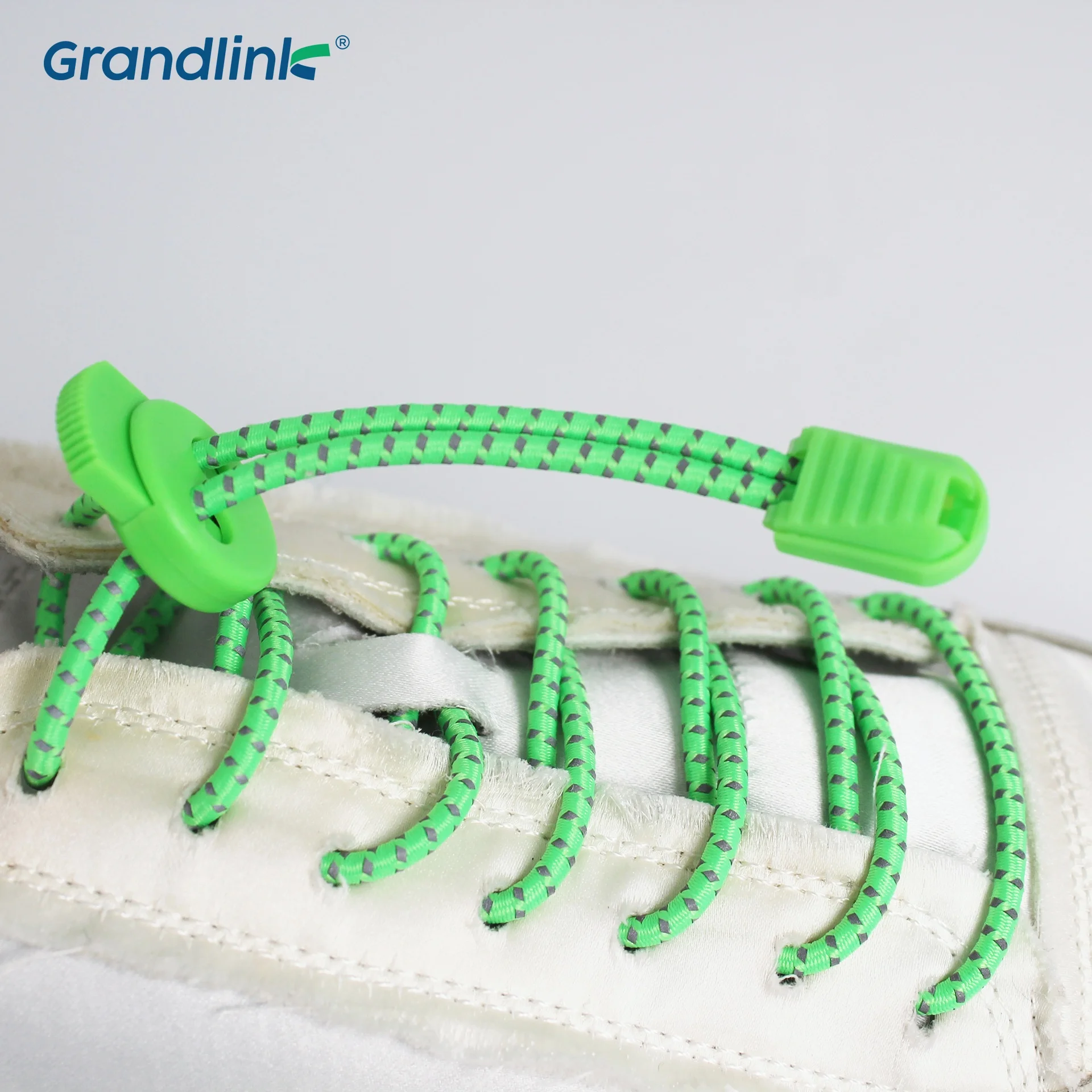 Custom Round Polyester Reflective Shoe Laces Lazy Shoelaces No Tie Elastic shoelace Outdoor Sports elastic shoelaces