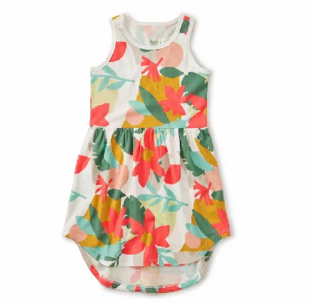 
New Pattern wholesale Summer Frock Designs Girl floral pattern sundress 