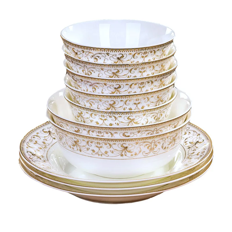 Latest Design Luxury Dinnerware Elaborately Porcelain Popular Plates Tableware for Home Party