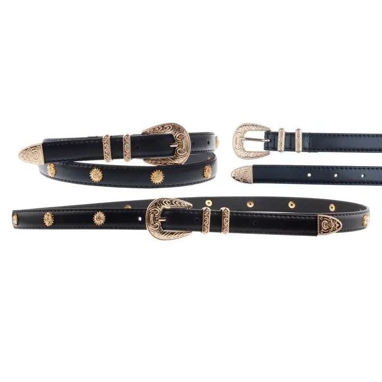 Ladies Slim Fashionable PU Leather designer Belt