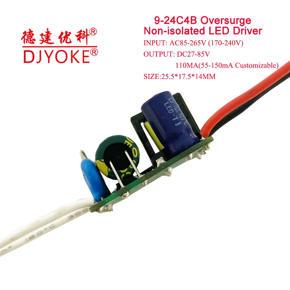 Oversurge 3-10W DC27-85V 110mA Low PFC open frame power supply led driver for bulb lamp E27 E14 LED driver 03