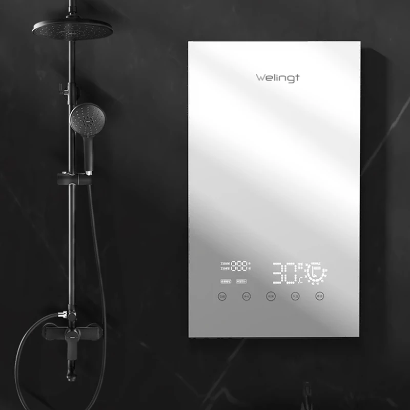 2021 новейший белый ультра-тонкий дизайн 8500W CE литой алюминий Смарт преобразования частоты электрический водонагреватель Tankless