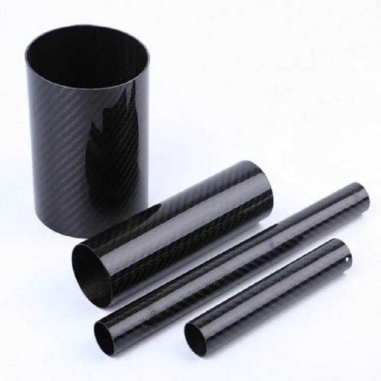 Diameter From 5mm To 190mm Composite Material 3K Glossy Carbon Fiber Tube