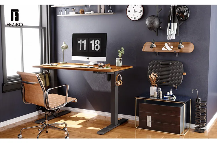 luxury adjustable height high tech executive electric lift standing desk frame sit stand up computer office desk