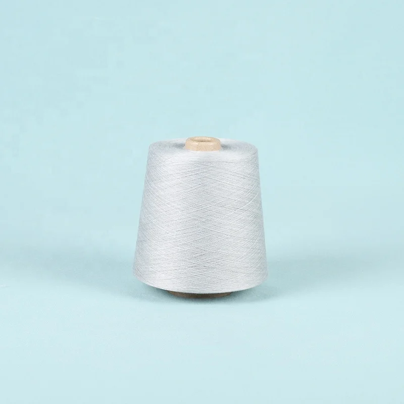 Excellent Material  Ne 32 1ply 84 Polyester 16 Stainless steel fibre Blend conductive yarn for Smart clothing