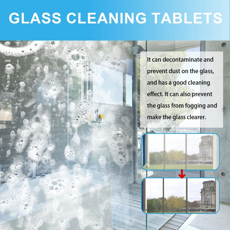 Custom label Household Glass Mirror cleaning tablets eco friendly
