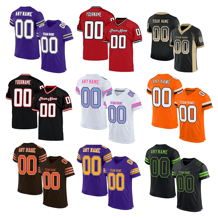 Vintage Street Style American  Rugby Jersey Custom Design Sublimation Printed American Football Jersey