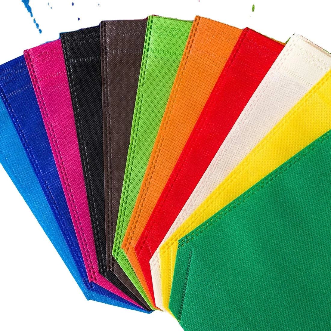 Wholesale Custom logo printed reusable non woven tote shopping bag with Handles
