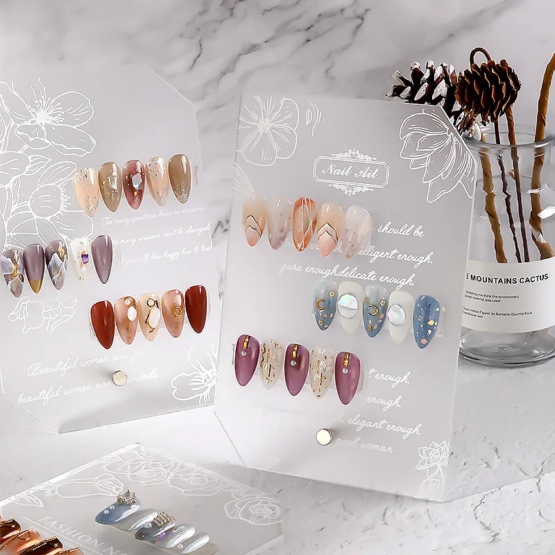 Transparent Acrylic Display Stand Display Board  Workpiece Nail Polish Rubber Color Card