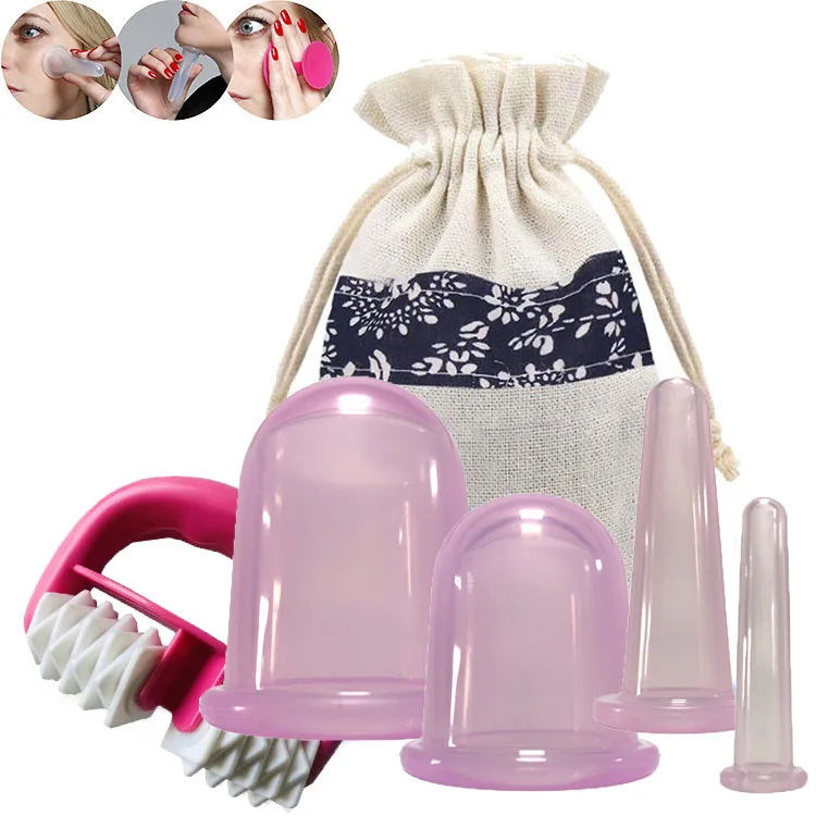 4 Piece Massage Cupping Device Anti Cellulite and Skin Problems Massager Tools Therapy Silicone Set