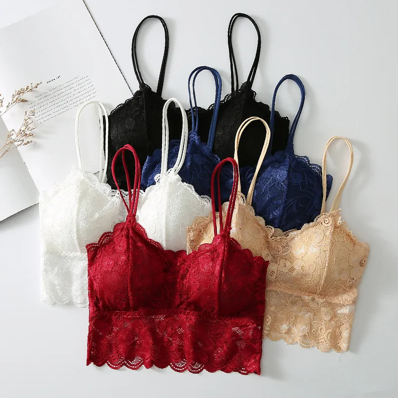 Manufacturers direct sales of the most popular Girl Lady sports Tube Top Wrapped Chest Vest lace Seamless Bra
