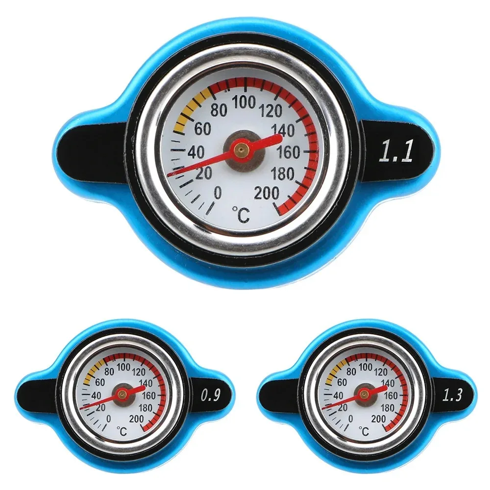0.9/1.1/1.3Bar Universal  Car Water Tank Covers With  Thermometer Radiator Temperature Gauge Cap Pressure Temp Sensor