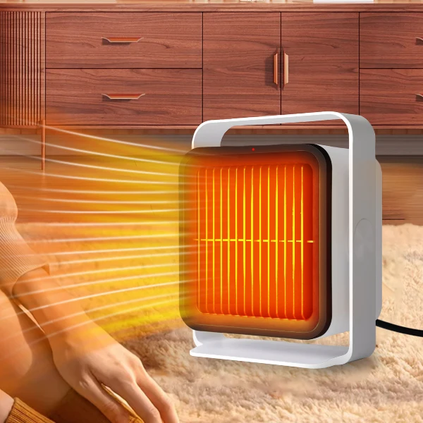 OEM/ODM Mini Heaters Fan Desktop Winter Heating Fan 600w Space Heater Fan portable Ptc Electric Heaters