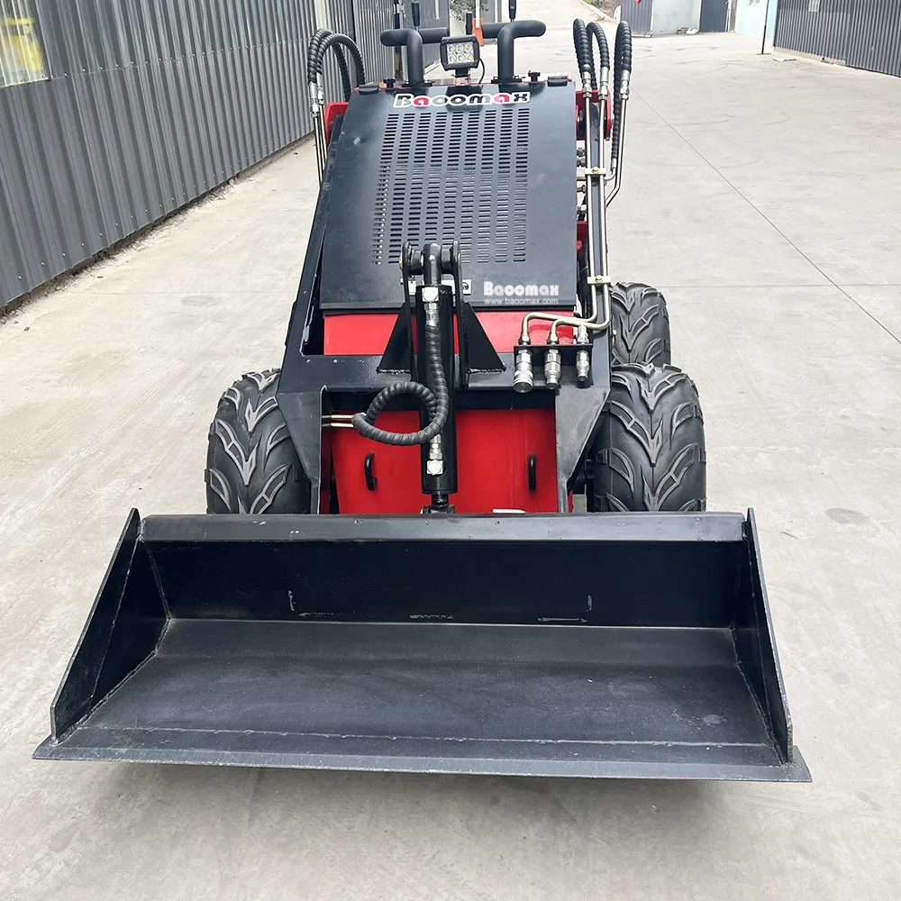 Famous Baoomax electric mini skid steer small compact mini skid steer loader with attachments chinese mini skid steer loader