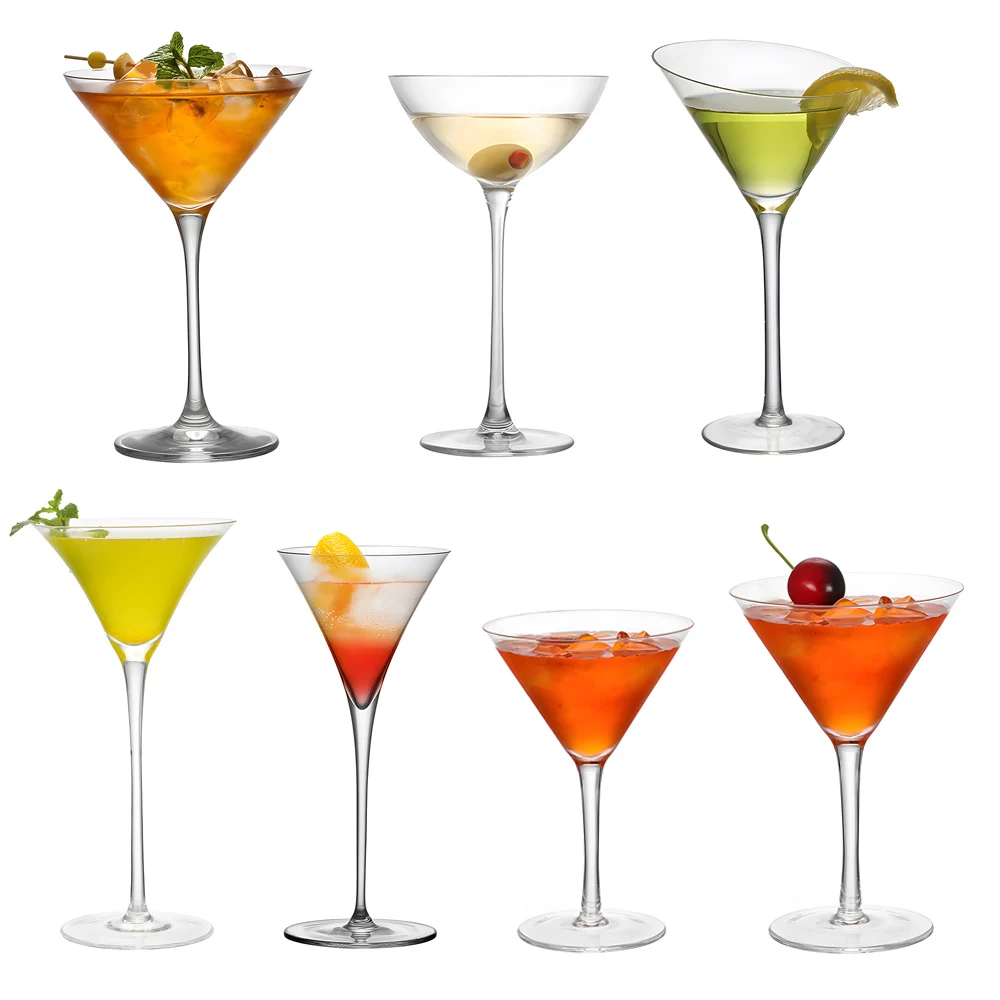 Оптовая продажа прозрачный утолщенный виноград прочное коктейльное вино Мартини стеклянный стакан свадебное украшение