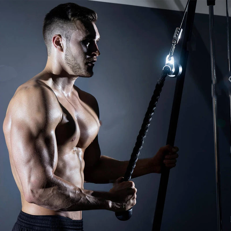 
Factory Wholesale fitness accessories 27 inches Triceps Rope 