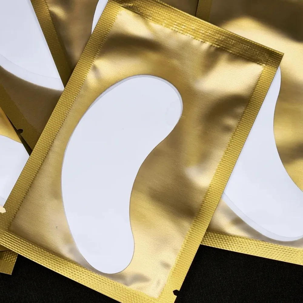 Eyelash Extension Pads Patches Pink Purple Under Eye Mask Collagen Hydrogel Eye Patch For Eyelash Extension Gold Eye Pads