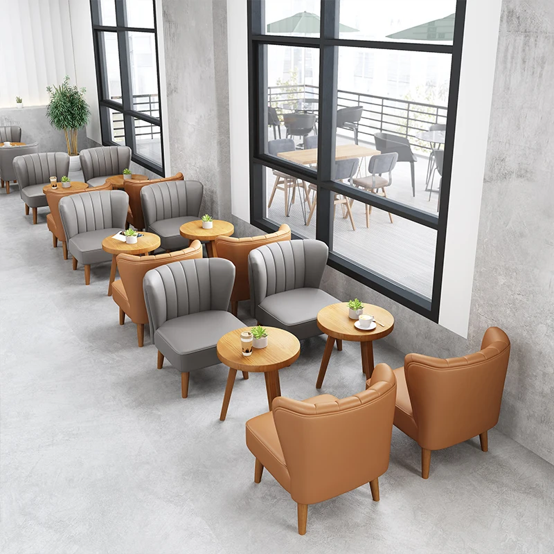 Coffee Shop Style Restauration Chair and Table for Restaurant Chaises Cafe Chair Furniture Restaurant Sillas Wood Modern