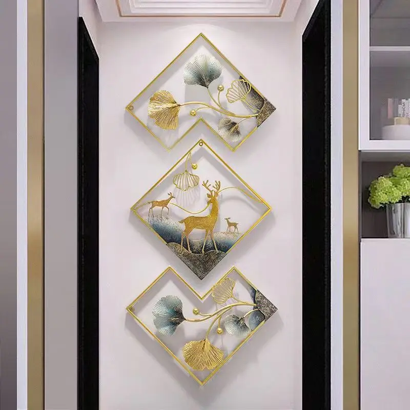 New Design Golden Lucky Deer Combination Wall Decoration