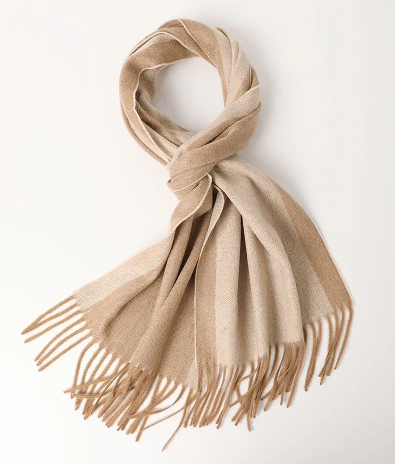 Men and women unisex autumn and winter cashmere scarf wholesale cashmere  warm scarf solid color tassel extension scarf