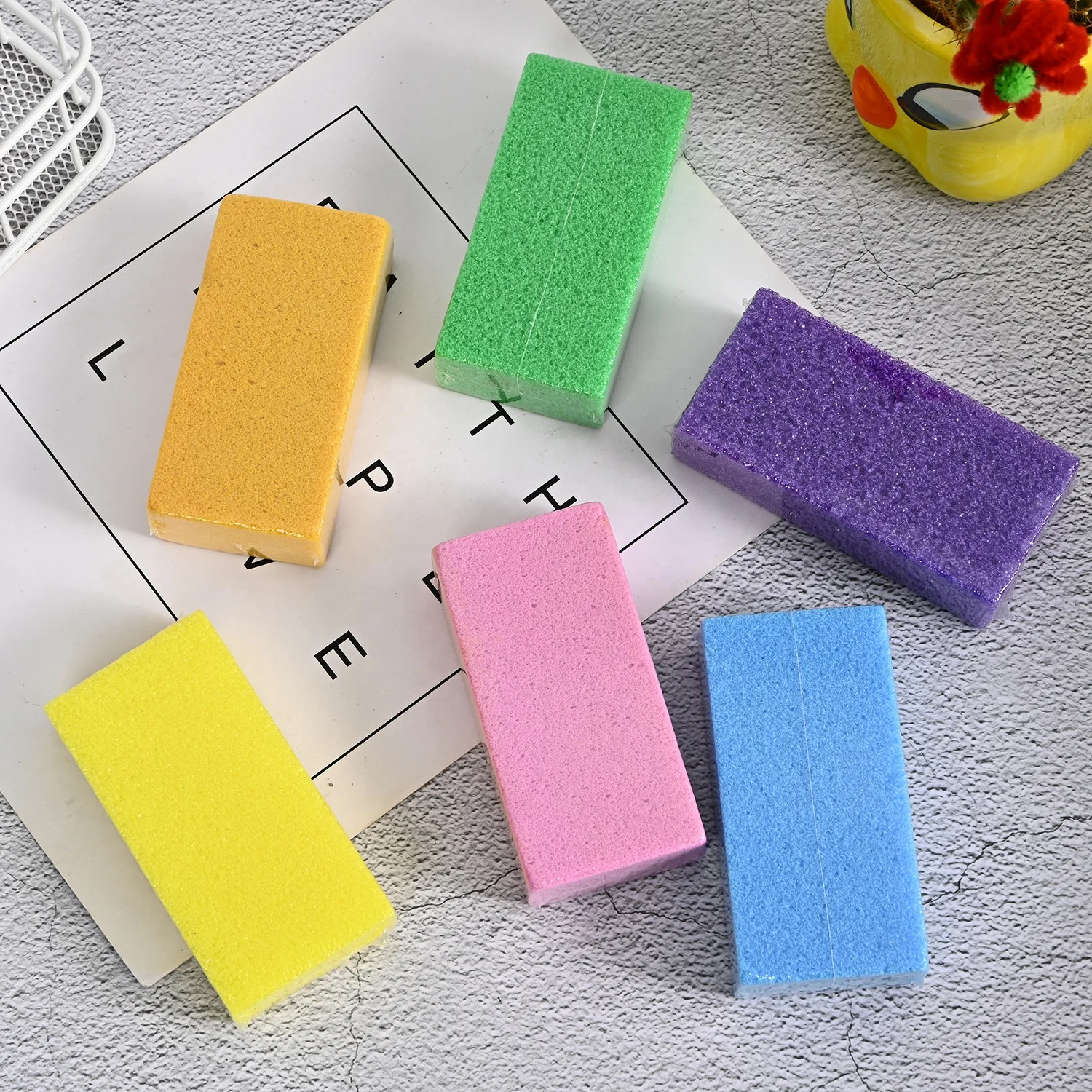 Wholesale Colorful Disposable Foot Pedicure Scrubber Exfoliator Sponge PU Foot Pumice Stone for Feet Hard Skin Callus Remover