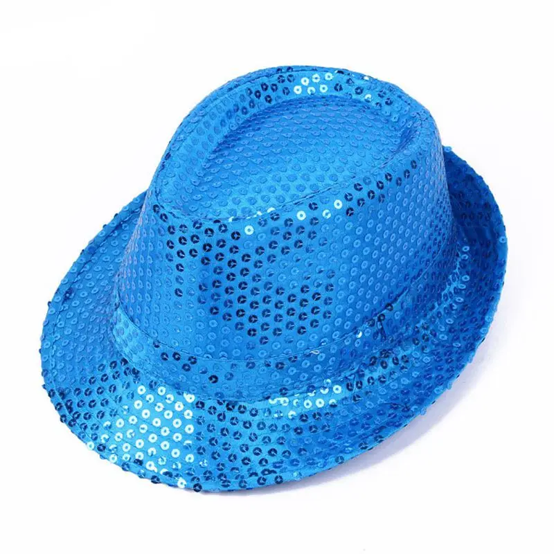 Sequins Party Unisex Adult Fashion New Jazz Cap Personality Solid Color Shading Stage Performance Hat Top Hat (1600272688208)