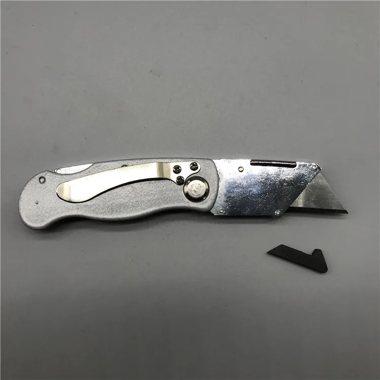 Professional zinc alloy 5PCS quick change blades foldable utility cutter knife with blade box