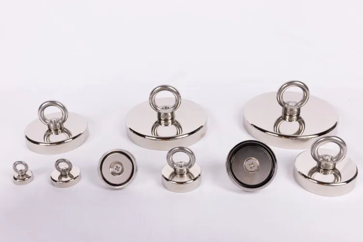 Pot magnet Industrial round disc big round magnet magnet with eyebolt