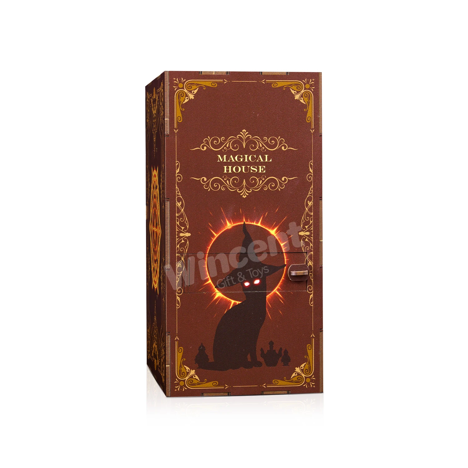 Laser UV Print DIY Handmade Wooden book nook Assemble Toys Bookend book nook customization 3d puzzles