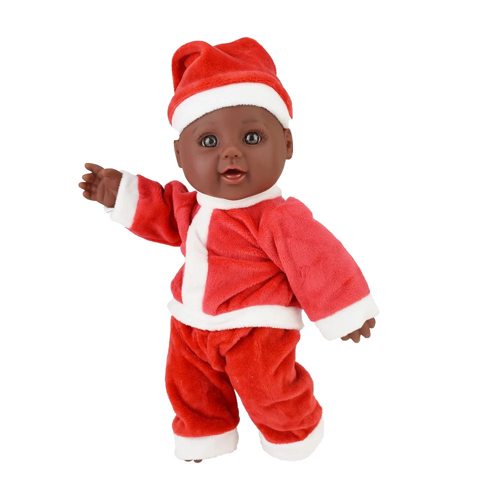 TUSALMO Lovely 12Inches factory sells New Christmas gift African black girl dolls for cheap