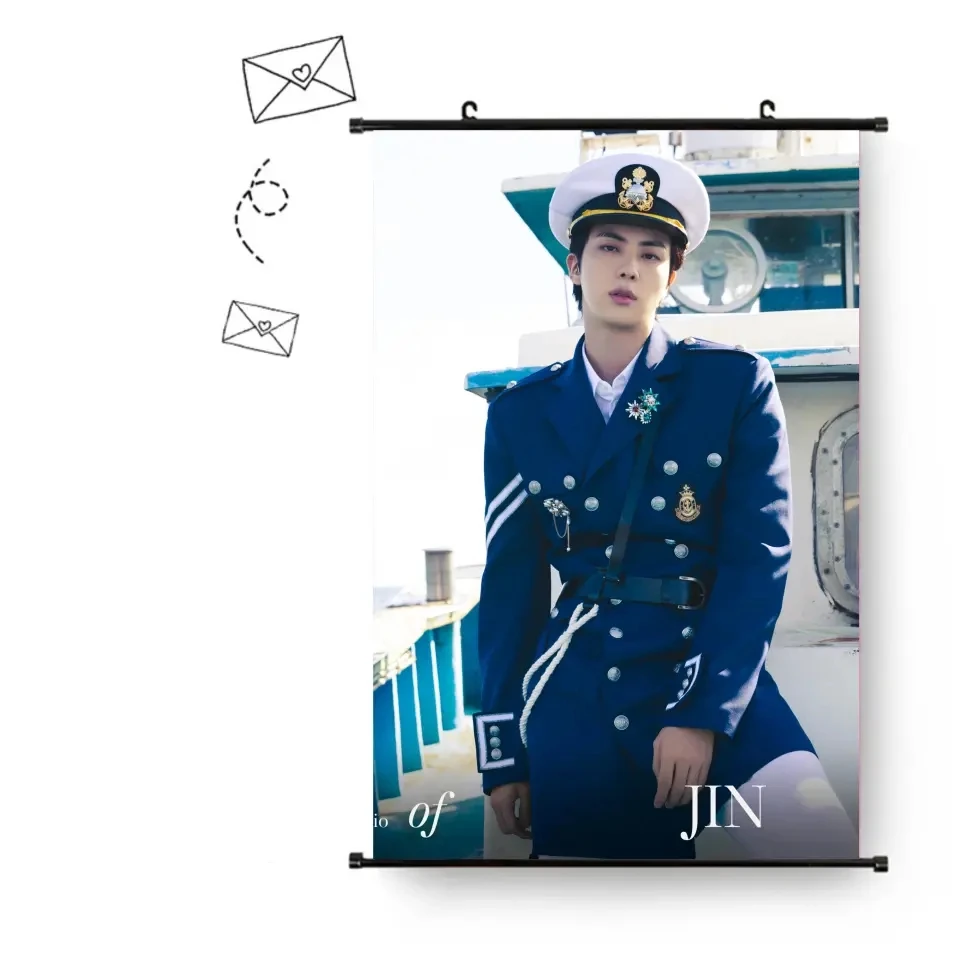 Wholesale KPOP Bangtan Boys Jin Sea of Island  Photo Tapestry Fabric Poster Hanging Pictures