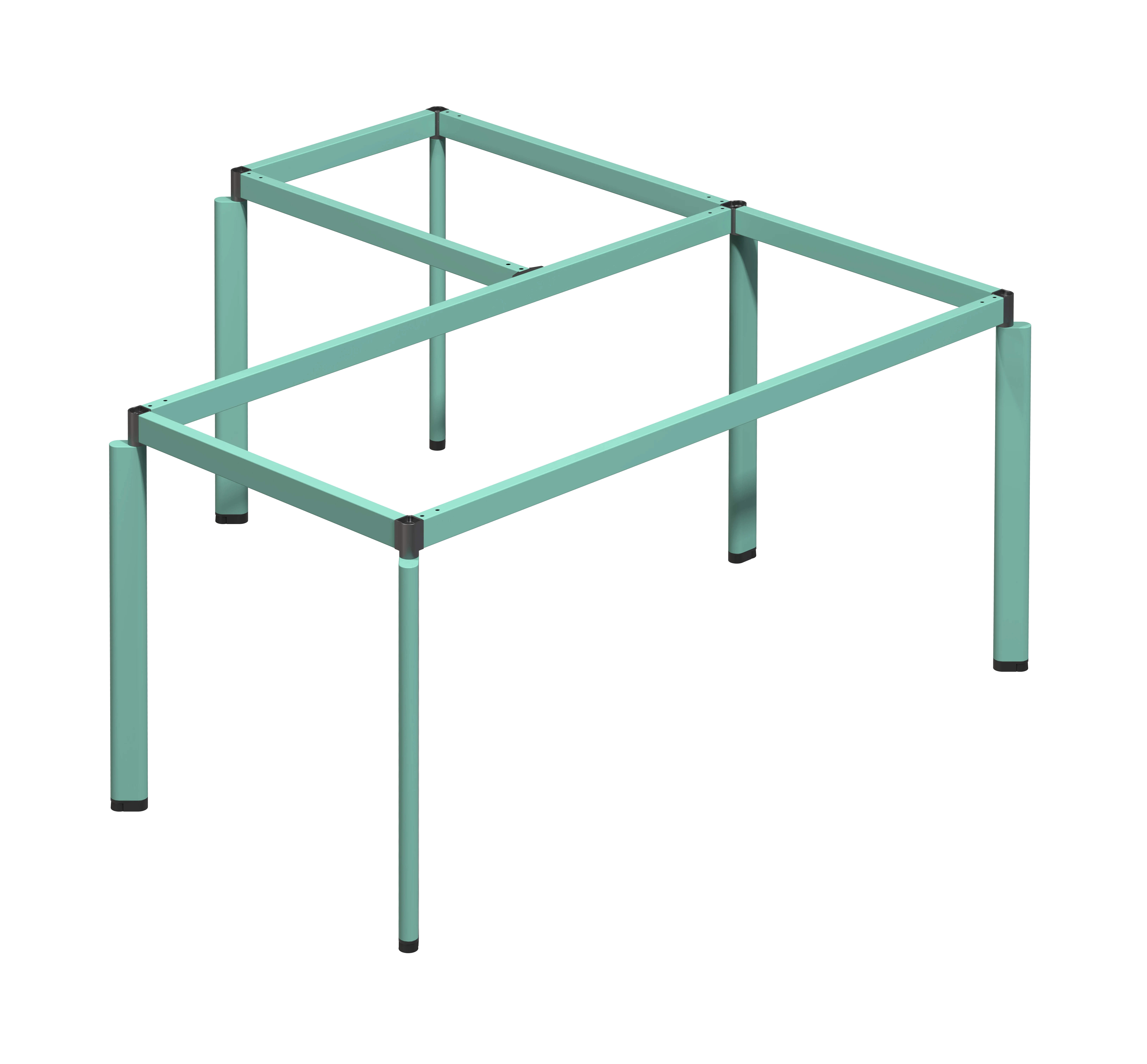 Modern office furniture fashion table L-shape steel desk base cast iron executive metal table base pedestal desk