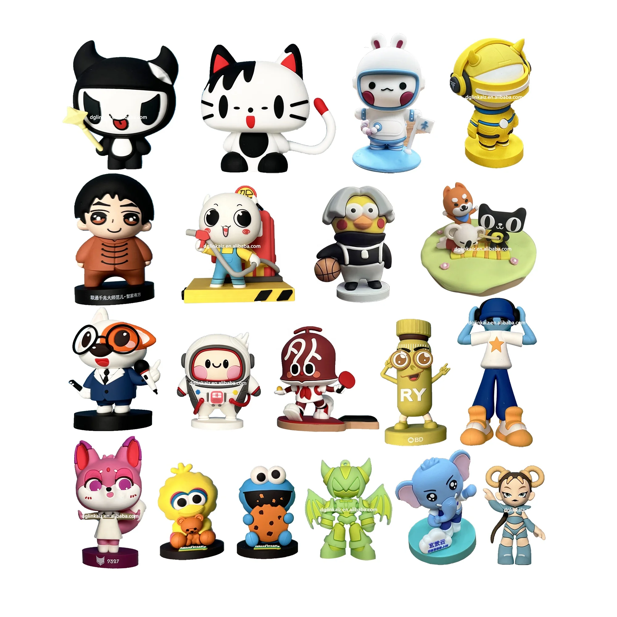 Professional Maker High Quality OEM Cartoon Character Figure PVC 3D Doll Stand Custom Anime Action Toy Mini Figures