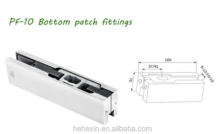 China factory Hot sale high qluality stainless steel 304 glass door bottom patch fittings hinge for bathroom shower room