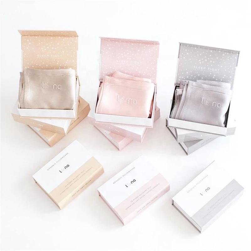 22 MM 100% Organic Mulberry Silk Pillowcase for Hair and Skin Silk Pillow Cases with Embroidery Logo in gift box